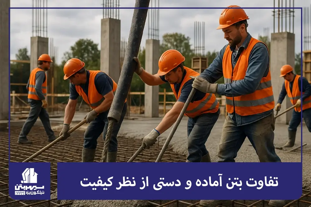 تفاوت بتن آماده و دستی از نظر کیفیت