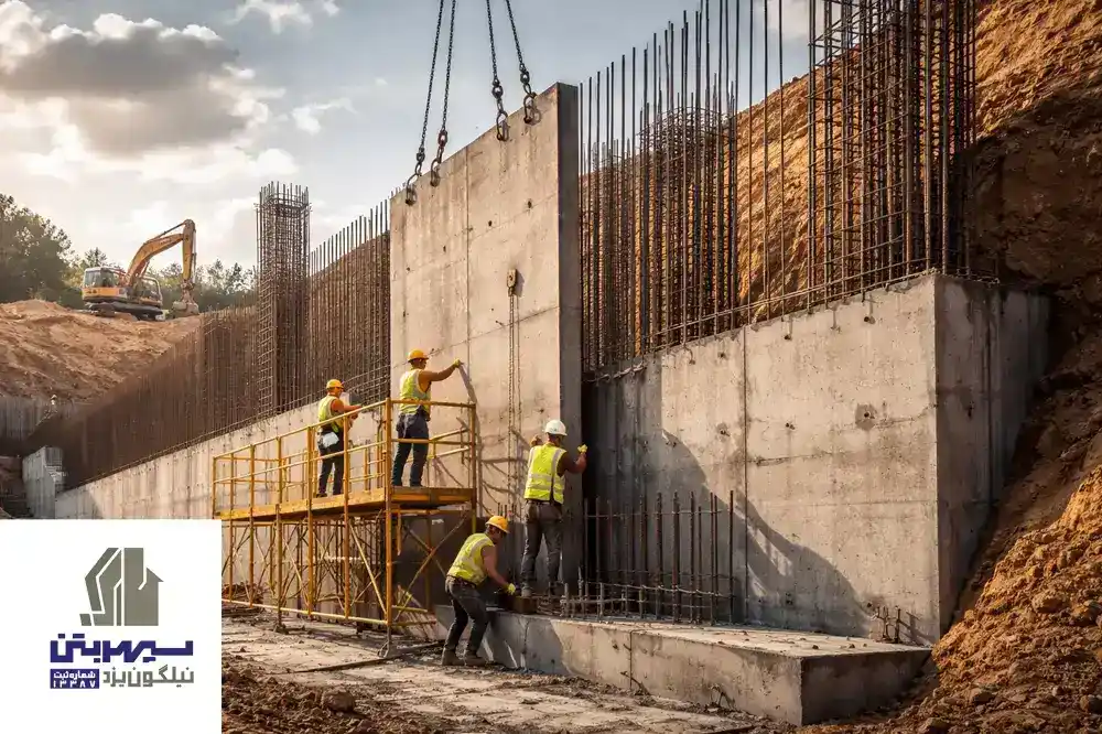 نحوه اجرای دیوار حائل بتنی