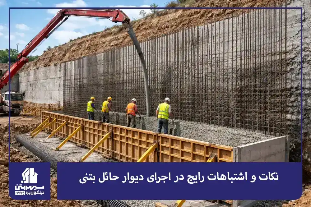 نکات و اشتباهات رایج در اجرای دیوار حائل بتنی
